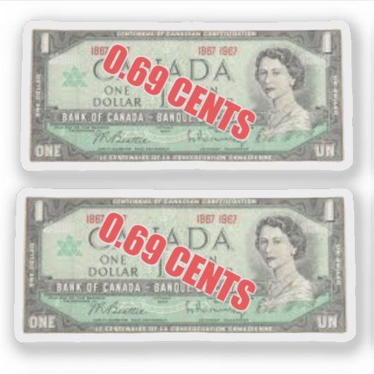 69セント シール (正面)