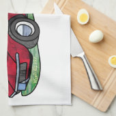 69台のコルベットのアカエイのロードスター キッチンタオル (四つ折り)