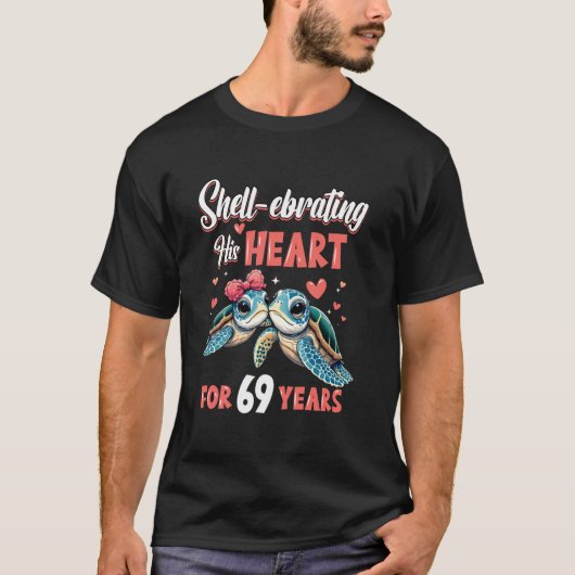 69周年記念カップルおそろいシェルエブレーション Tシャツ (正面)