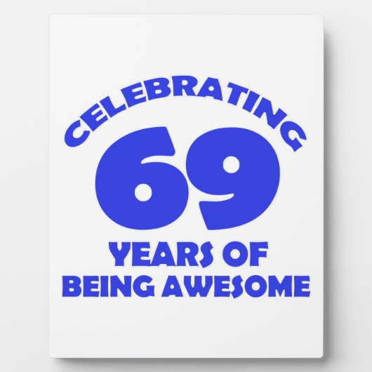 69年前の誕生日デザイン フォトプラーク (正面)