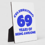 69年前の誕生日デザイン フォトプラーク (側面)