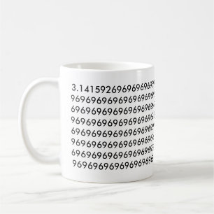 69桁までのπ コーヒーマグカップ