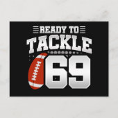 69歳のタックルフットボールパーティー 69歳の誕生日 ポストカード (正面)