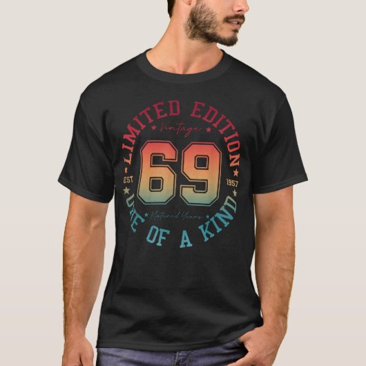 69歳のヴィンテージ1957限定版69歳 Tシャツ (正面)