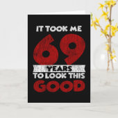 69歳の日は良い69誕生日に見えた カード (黄色い花)