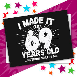 69歳の皮肉なミーム 面白い69歳の誕生日 ポストカード