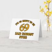 69歳の誕生日のデザイン カード (黄色い花)