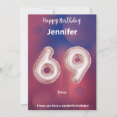 69歳の誕生日カード (正面)