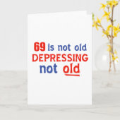 69歳の誕生日デザイン カード (黄色い花)