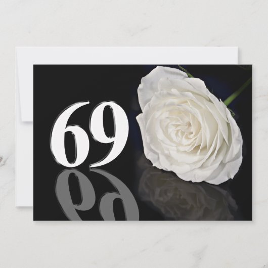 69歳の誕生日パーティー招待状 招待状 (正面)