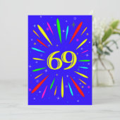 69歳の誕生日パーティー招待状 爆発 招待状 (スタンド正面)