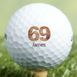 69歳の誕生日プレゼント - ラスティッククールウッドカスタム ゴルフボール