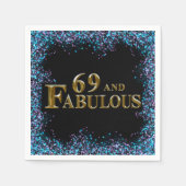 69歳の誕生日 スタンダードカクテルナプキン (正面)