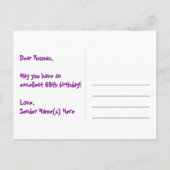 69歳の誕生日 – 楽しい花火模様 + 虹69 ポストカード (裏面)