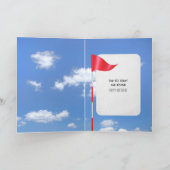 69歳の誕生日、芝生の中のゴルフボール カード (内部)