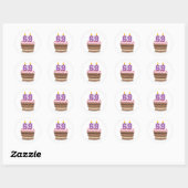 69歳オンお誕生日ケーキ ラウンドシール (シート)