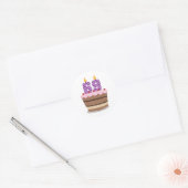 69歳オンお誕生日ケーキ ラウンドシール (封筒)