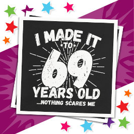 69歳皮肉ミームおもしろい69誕生日 スタンダードカクテルナプキン