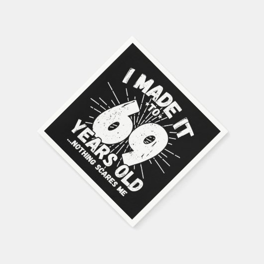 69歳皮肉ミームおもしろい69誕生日 スタンダードカクテルナプキン (角)