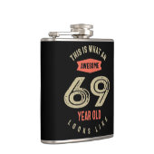 69歳素晴らし誕生日プレゼント69おもしろい位 フラスク (右)