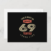 69歳素晴らし誕生日プレゼント69おもしろい位 ポストカード (正面/裏面)
