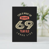 69歳素晴らし誕生日プレゼント69おもしろい位 出欠カード (スタンド正面)
