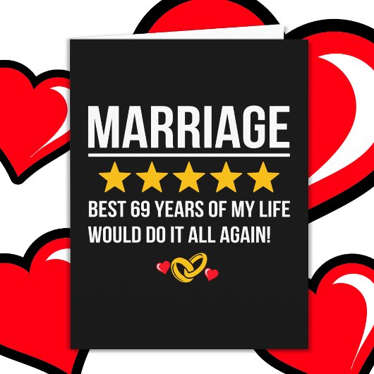 69歳結婚したかわいい69周年結婚を カード