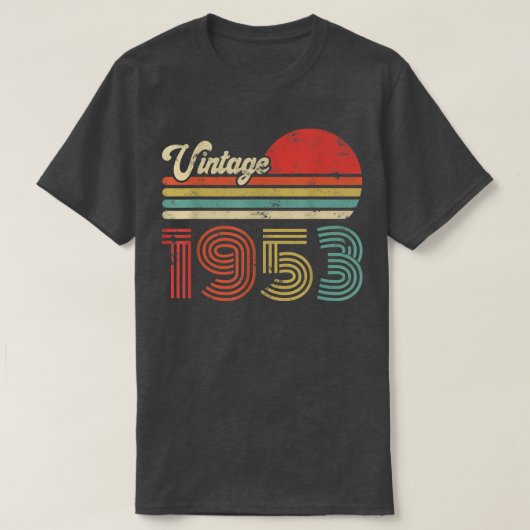 69歳誕生日ヴィンテージ1953 69誕生日 Tシャツ (デザイン正面)