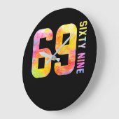 69歳69 ラージ壁時計 (傾斜)