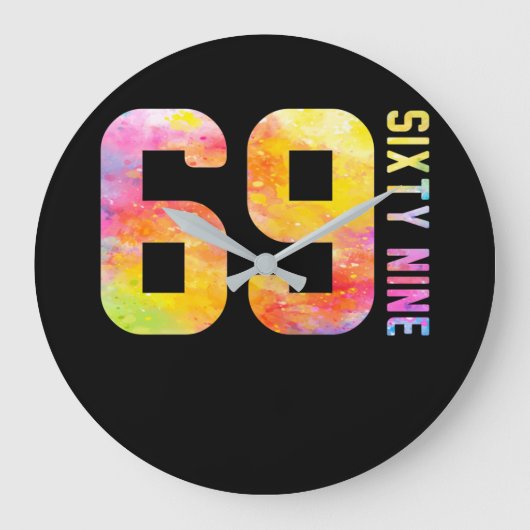 69歳69 ラージ壁時計 (正面)