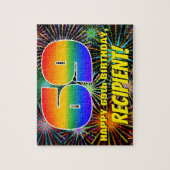 69誕生日:おもしろいカラフル花火 ジグソーパズル (縦)