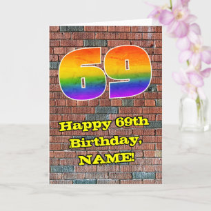 69誕生日:おもしろいグラフィティインスパイア – レボイン69 カード
