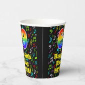 69誕生日:おもしろい音楽ノートPattern, Rainbow 69 紙コップ (右)