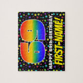 69誕生日:おもしろい、カラフルStar Field Pattern ジグソーパズル (縦)