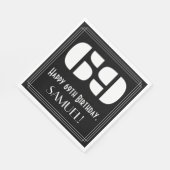 69誕生日:インスパイアアールデコ検索"69" +名前 スタンダードランチョンナプキン (角)