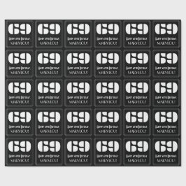 69誕生日:インスパイアアールデコ「69」と名前 ラッピングペーパー