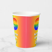 69誕生日: カラフル、おもしろいレインボーパターン# 69 紙コップ (右)