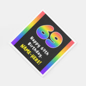 69誕生日: Rainbow Spectrum # 69,名前をカスタムする スタンダードランチョンナプキン (角)