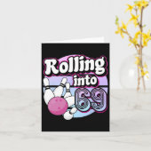 69転がボーリング69誕生日 カード (黄色い花)