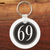 #69黒い円 キーホルダー (正面)