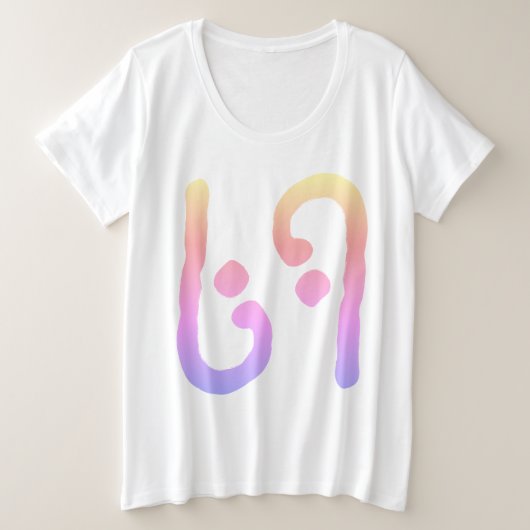 69 プラスサイズTシャツ (デザイン正面)