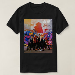 69°星打ちシャツ – 白ロゴ Tシャツ