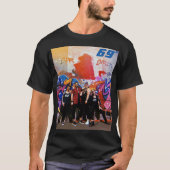 69°星打ちシャツ – 青ロゴ Tシャツ (正面)