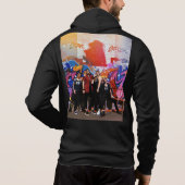 69°星打ちジップアップフード付きスウェットシャツ パーカ (裏面)