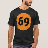 69 1969 ROUND DISTRESSED LOGO SUMMER OF LOVE RACIN Tシャツ (正面)