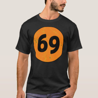 69 1969 ROUND DISTRESSED LOGO SUMMER OF LOVE RACIN Tシャツ