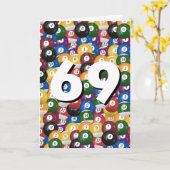 69th Birthday Billiard Ball Collection カード (黄色い花)