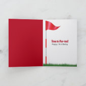 69th Birthday Golf Ball Design カード (内部)