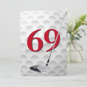 69th Birthday Golf Theme Party 招待状 (スタンド正面)