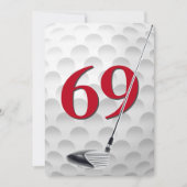 69th Birthday Golf Theme Party 招待状 (正面)